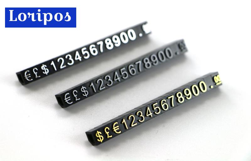 Reloj anillo joyería precio cubo visualización joyería Etiqueta de precios Euro Precio cubos número dólar GBP Kit joyería Etiqueta de precios soporte de mesa