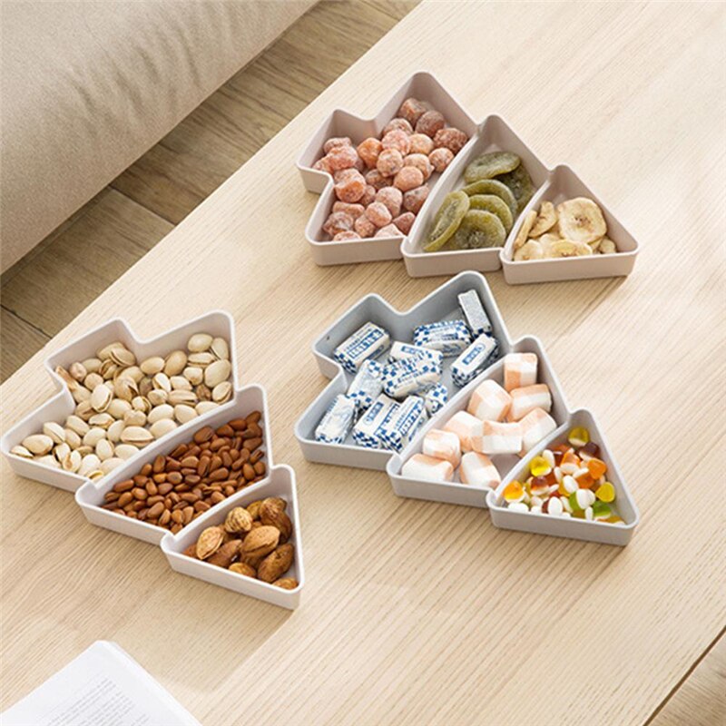 Juletræ tørret frugt tallerken frugt tallerken tørret frugt box doven snack box husholdning pnack tallerken plast