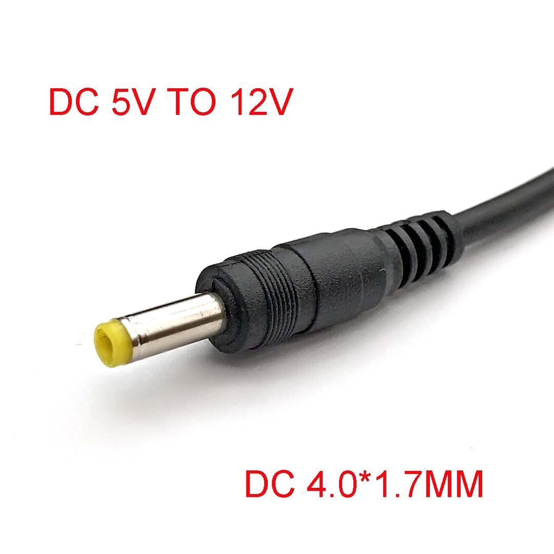 Usb power boost line  dc 5v til  dc 9v/12v step up modul usb converter adapter kabel 2.1 x 5.5mm stik: Dc4.0-1.7 12v