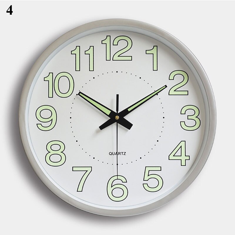 Reloj de pared fluorescente de estilo antiguo Vintage para el hogar, sala de estar, oficina y cocina, 30cm, 1 unidad