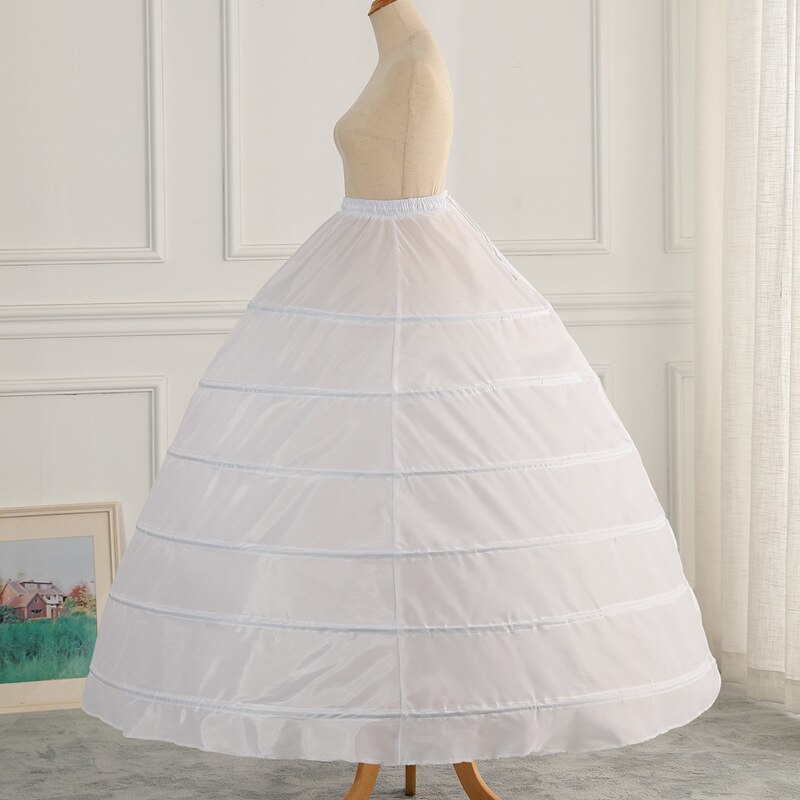 Plus Size Pettiskirt Super Puffy Trouwjurk Crinoline Trouwjurk Voering Bridal 6-Cirkel Fietstas Slip Jurk Voering