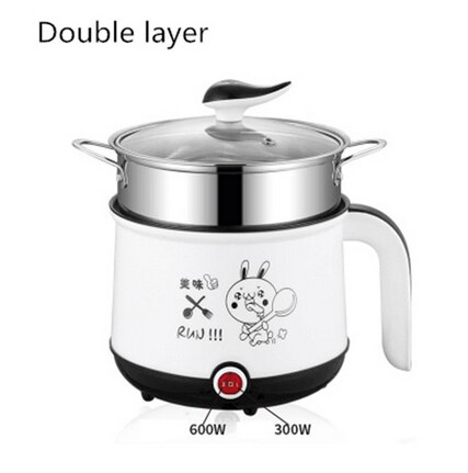 Electric Mini Rice Cooker 1.8L Non-stick Cooking Machine Single/Double Layer Available Pot Multi Electric Rice Cooker: T4 / EU