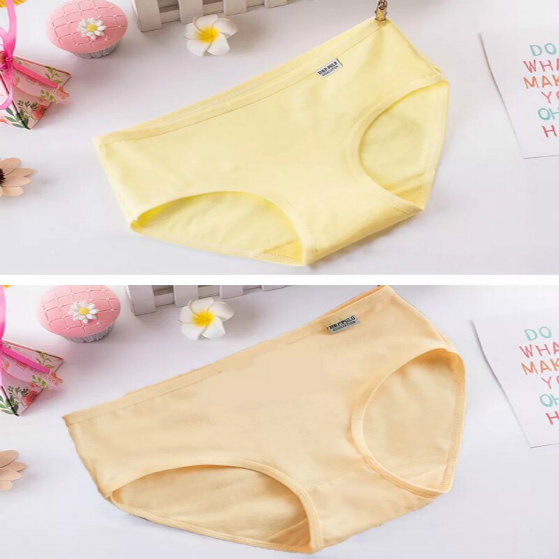 Calcinha curta infantil sólida com 4 tamanhos floral calcinha infantil roupa interior macia de algodão