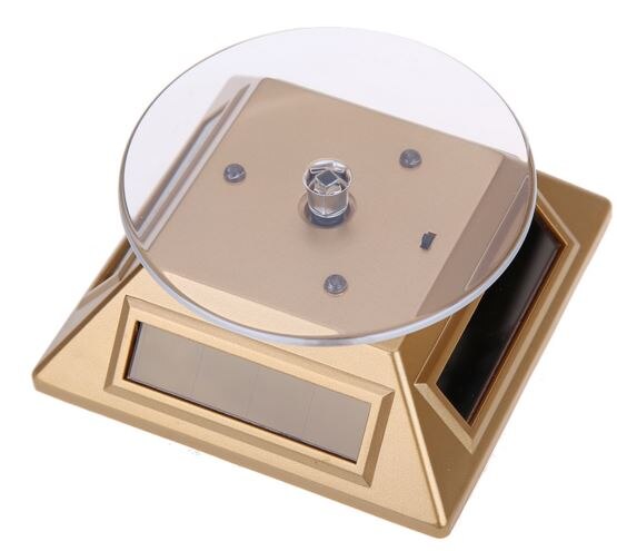 Abs akryl ur stå smykker holder 100*100*40mm 360 pladespiller sol automatisk roterende stativ ring armbånd ur udstillingsvindue: 03