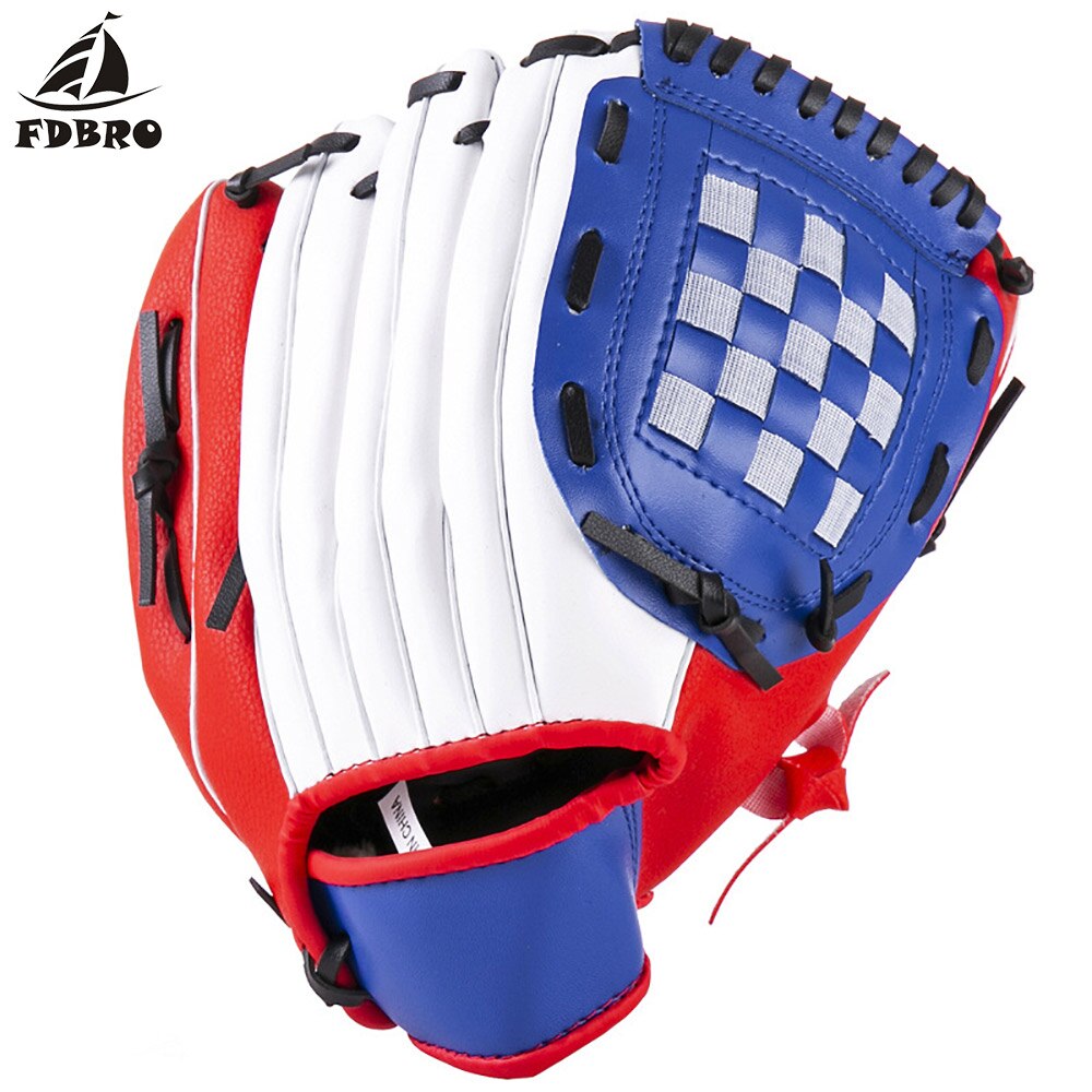 Fdbro 1 Stuk Linkerhand Baseball Handschoen Pu Verdikte Baseball Handschoen Kinderen Jeugd Gesloten Koesterde Softbal Handschoenen Verkoop: Rood / l