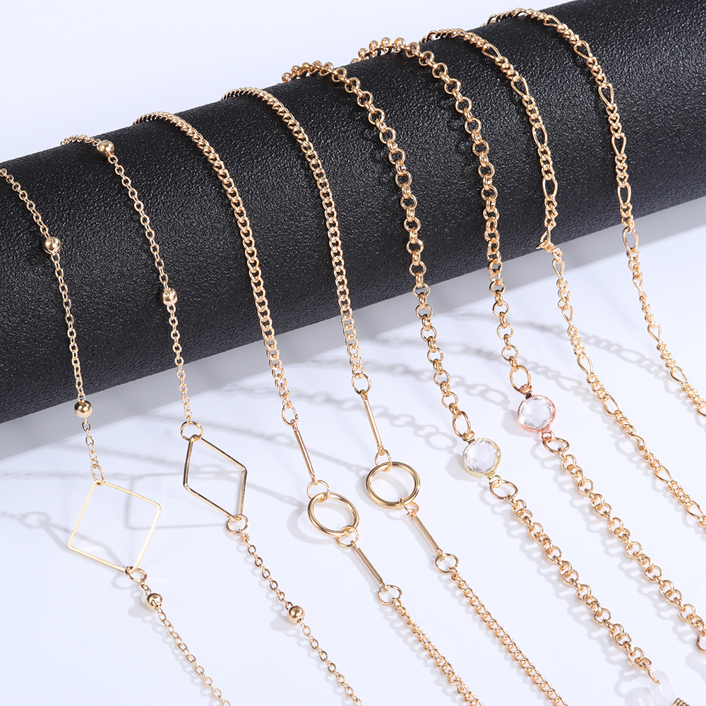 Mode Kralen Brillen Chain Dames Zonnebril Ketting Metalen Brillen Houder Lanyards Glazen Retainer Strap Accessoires
