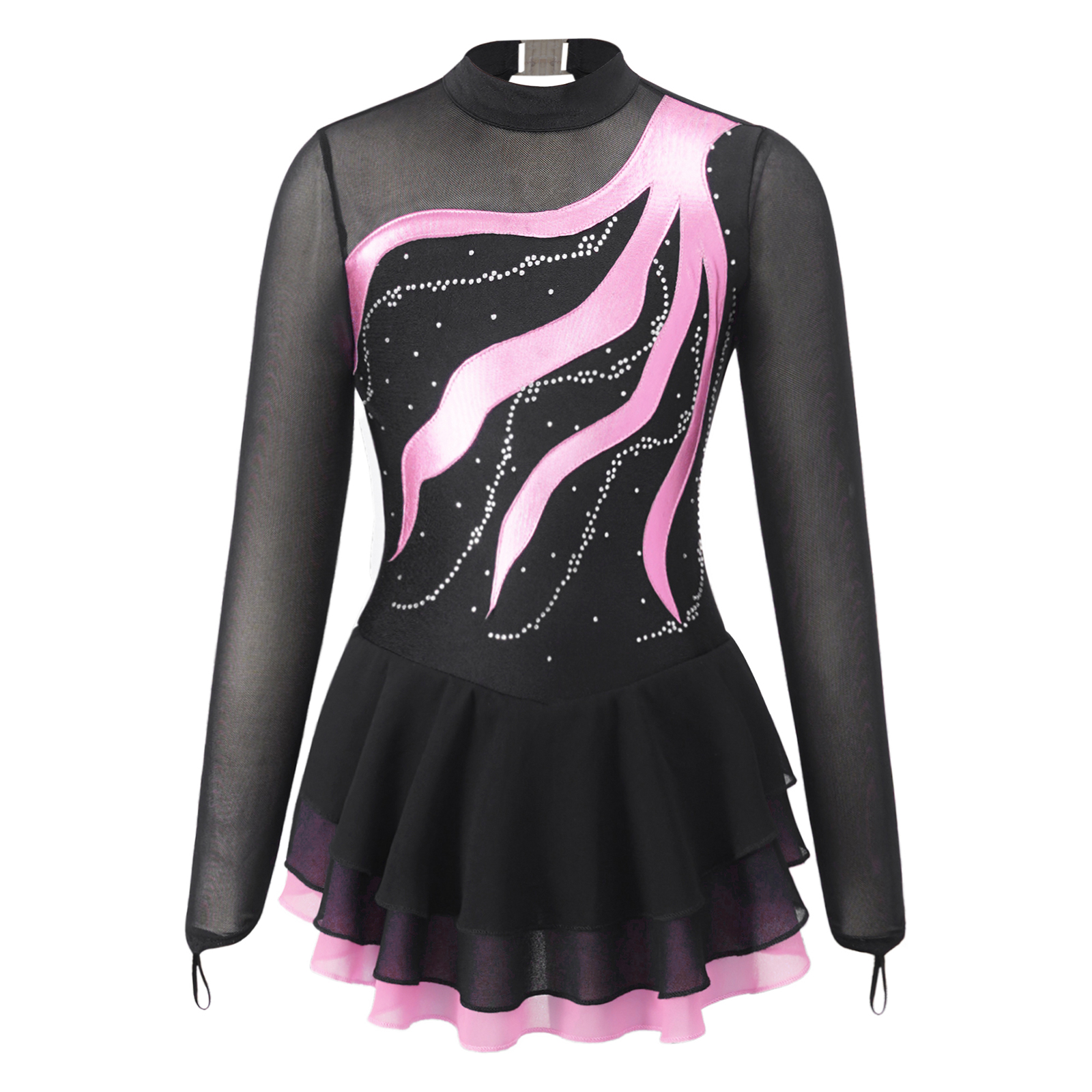 Vestido de Ballet para niñas, vestidos de patinaje artístico, Traje de Ballet de manga larga, vestido de baile de bailarina, gimnasia, patinaje sobre ruedas, Ropa de baile: XXL / Oro
