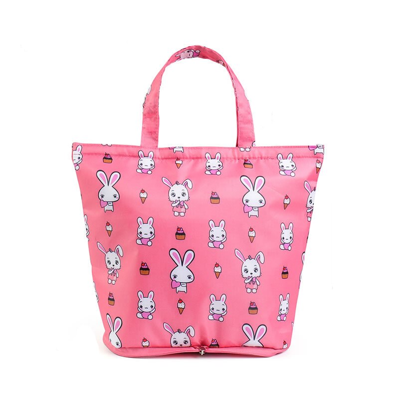 Foldable Portable Lunch Bag Women Office Luncheon Fruit Cooler Pouch Kids Picnic Drinks Snacks Organize Package Accessories Item: I