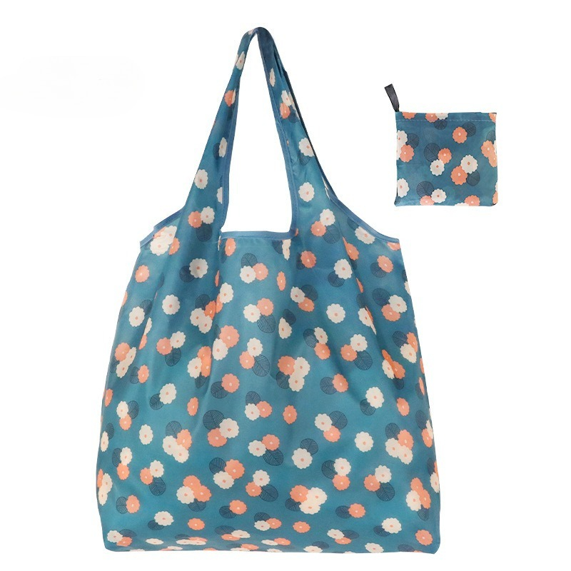 Mode Pocket Opvouwbare Eco Zakken Grote Capaciteit Herbruikbare Boodschappentas Dames Tote 50lb Wasbare Reistas: Black