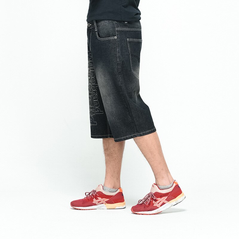 Casual herreshorts jeans mænd sommer store lommer shorts plus size denim herretøj stor størrelse 30-46