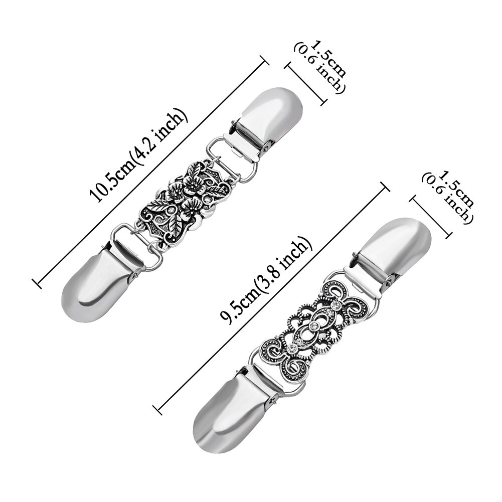 Sweater Clip Brooch Clip Beaded Brooch Shawl Shirt Collar Buckles For Clothing Decor Retro Metal Holder Cardigan Clip