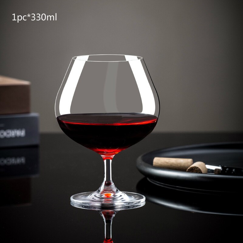 Brandy Goblet Crystal Red Wine Glass Originality European Style Lead Free Household Transparent Bar Personality Wine Cups: B-360ml