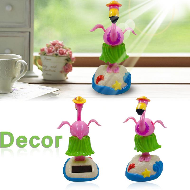 Funny Kids Dansen Dier Flamingo Danser Auto Decor Zonne-energie Innovatieve Zonne-energie Auto Decoratie