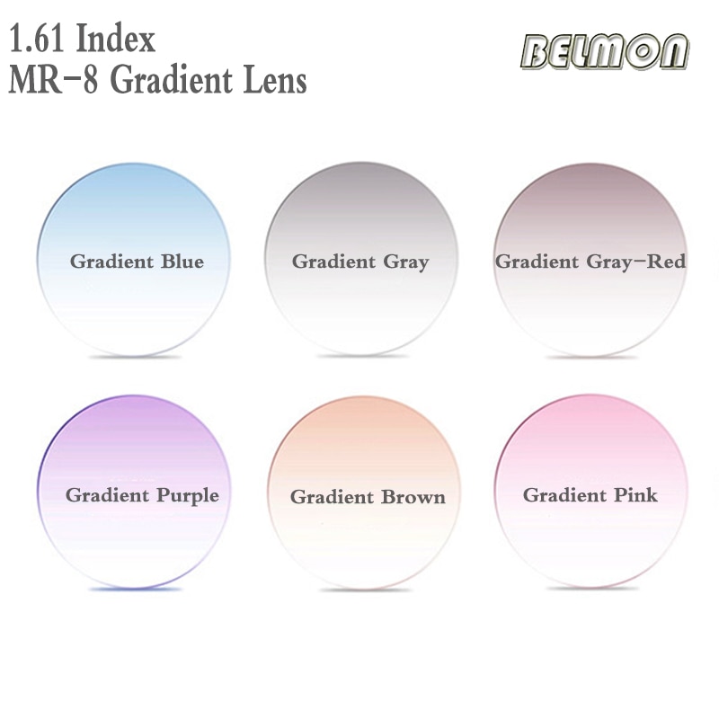 1.61 Index Single Vision Aspheric Gradient Lens Prescription Myopia Presbyopia Eye Glasses Lens Anti-Reflective UV400 RS610