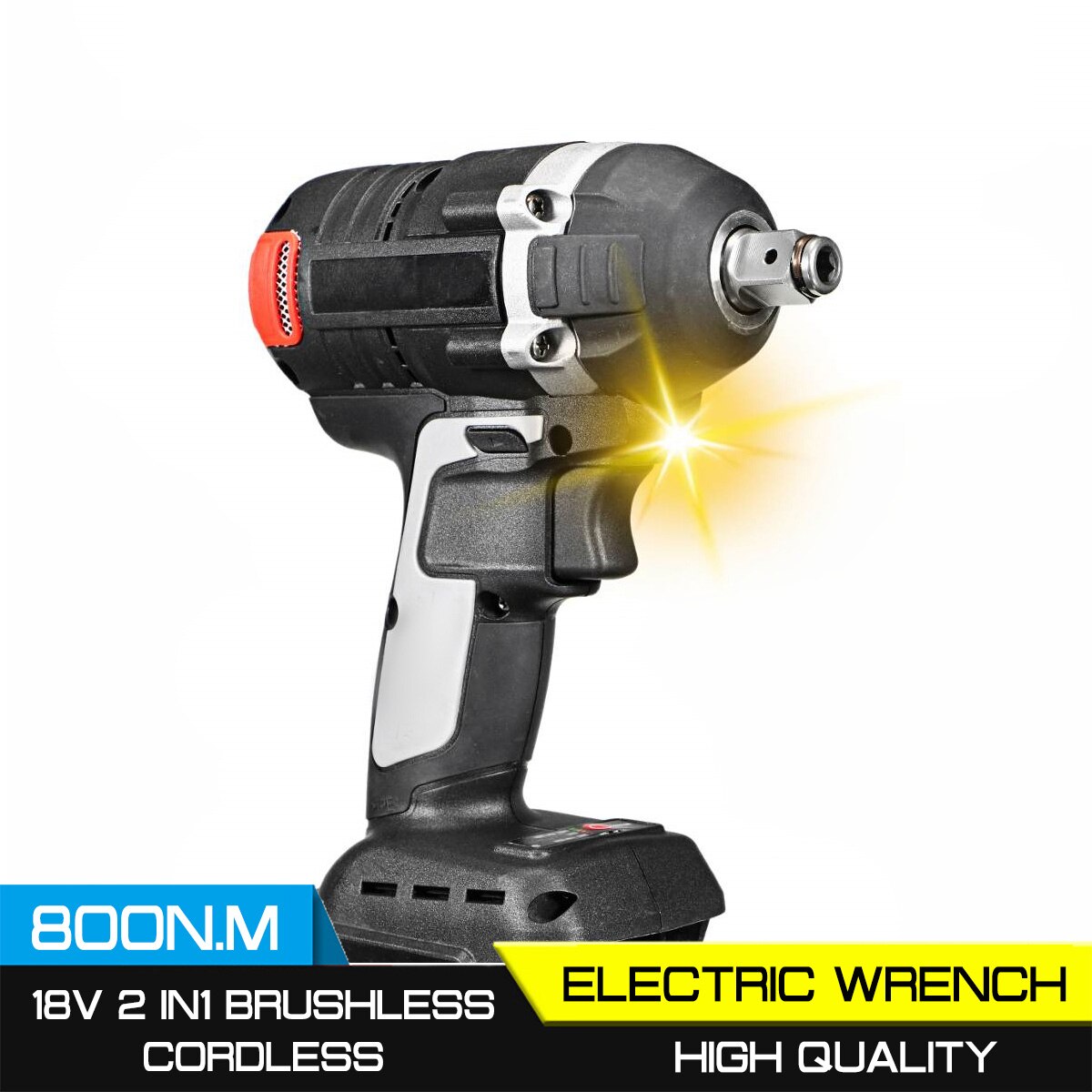 Llave eléctrica de impacto sin escobillas para batería Makita DTW285Z, herramienta eléctrica de 18V, 800Nm, recargable, 1/2 enchufes, inalámbrica