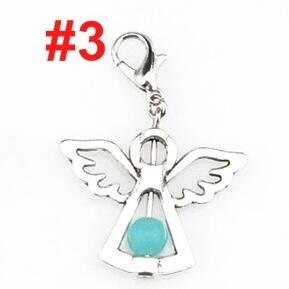 14 pçs encantos feitos à mão colorido acrílico grânulos charme anjo da guarda asas diy pingente para jóias 22526: color 3