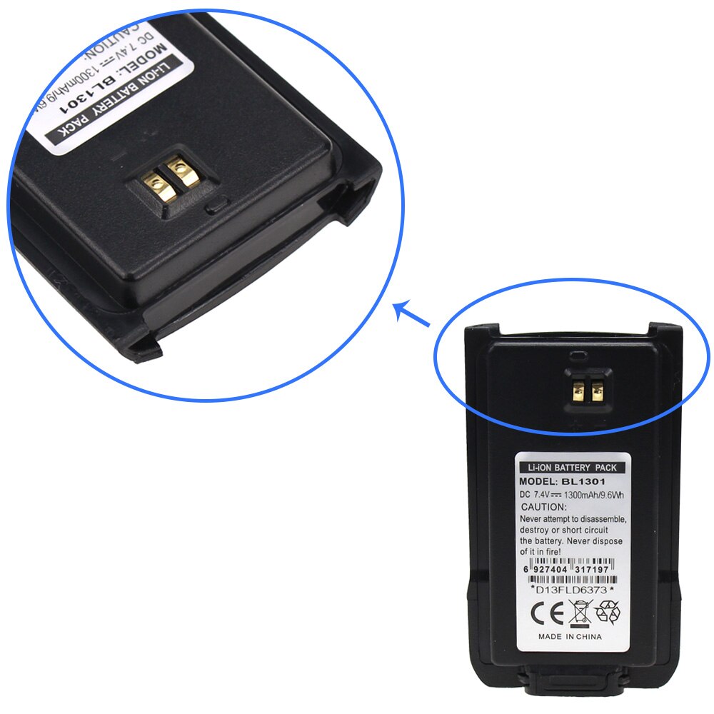 2X Two-Way Radio Battery for HYT BL1301 BL1719,fits HYT TC-446S TC-518 TC-580 TC-560 TC-585 TC-500S