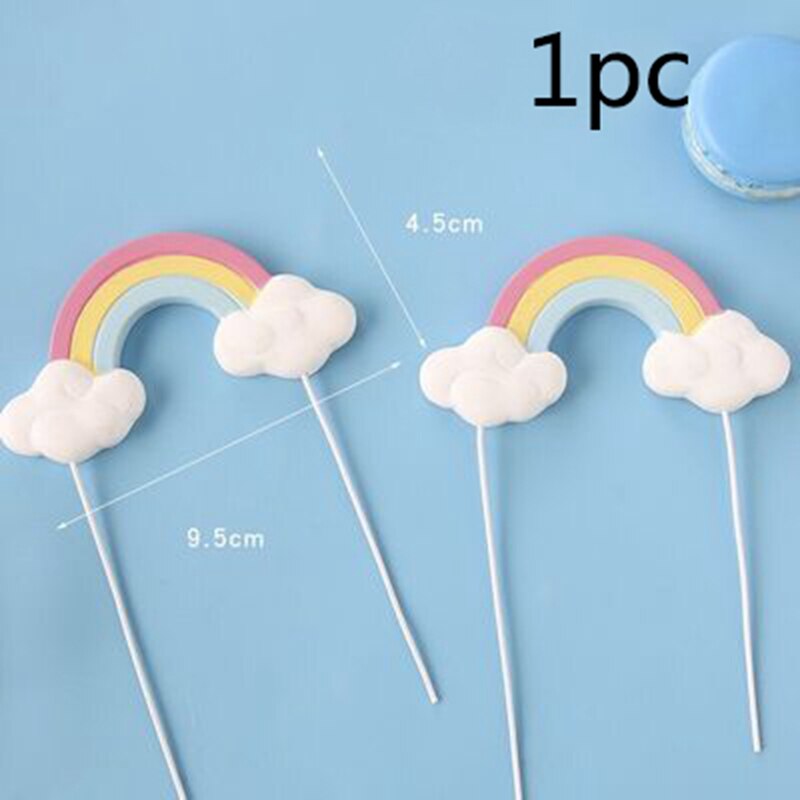 Rainbow Cake Topper One 1st Birthday Party Unicorn Brithday Party Baby Shower Girl Boys Lollipop Ice Cream Birthday Party Decor: Light Grey