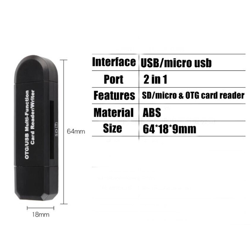 Micro USB OTG to USB Adapter SD Card OTG card Reader For Android Phone Tablet PC PRO
