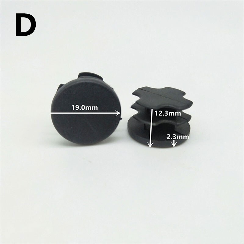 10Pcs Round Tube Plugs Pipe Insert End Caps Floor Protectors Furniture Feet Pads: D