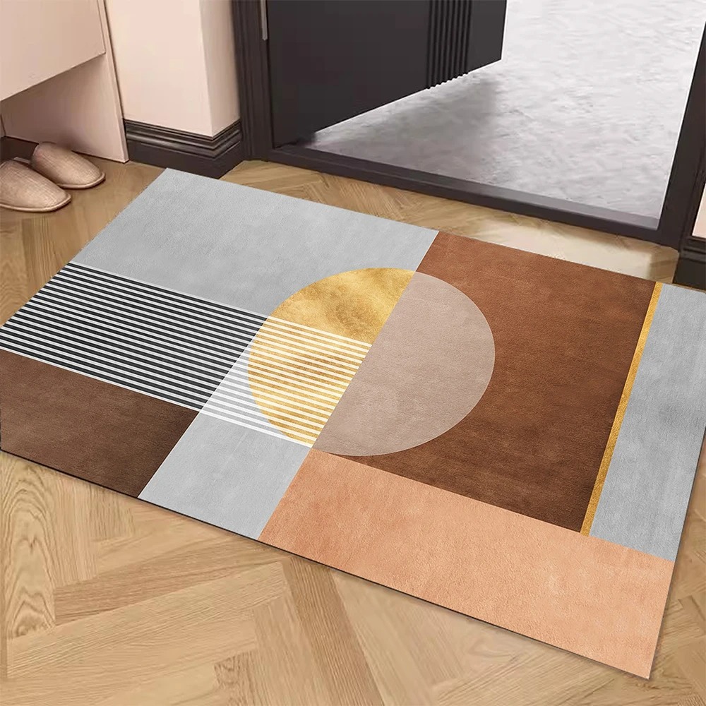 Simple Gray Door Mat Decoration Home Living Room Mat: 1 m2 / PURPLE