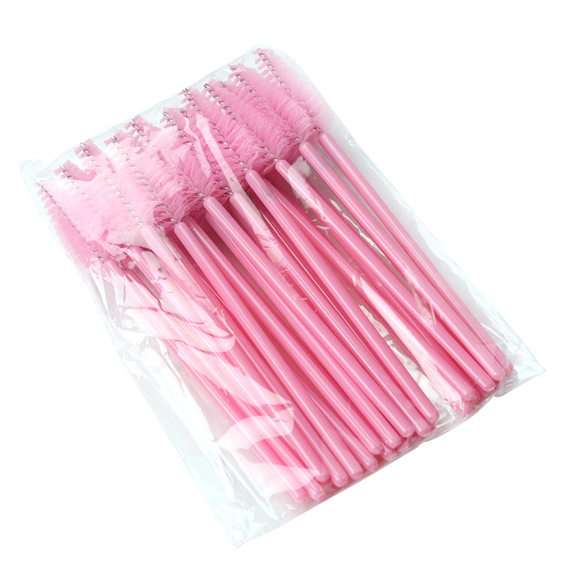 50Pcs Wimper Wenkbrauw Borstel Water Shape Nylon Materiaal Wimpers Make Borstels Wimper Extension Beauty Tools Mascara Wand: Black