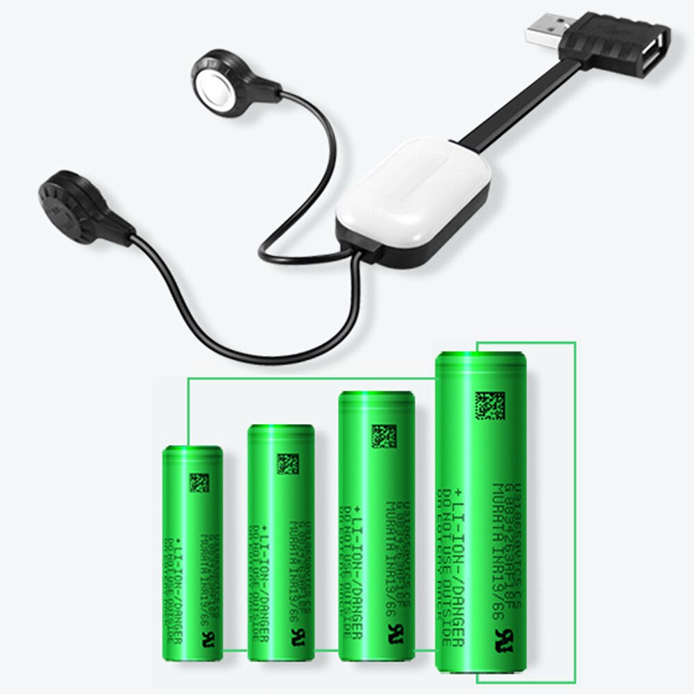 Magnetic USB Battery Charger Adapter connector for 26650 26700 25500 18650 17670 Li-ion Battery Charging Cable Emergency Charger