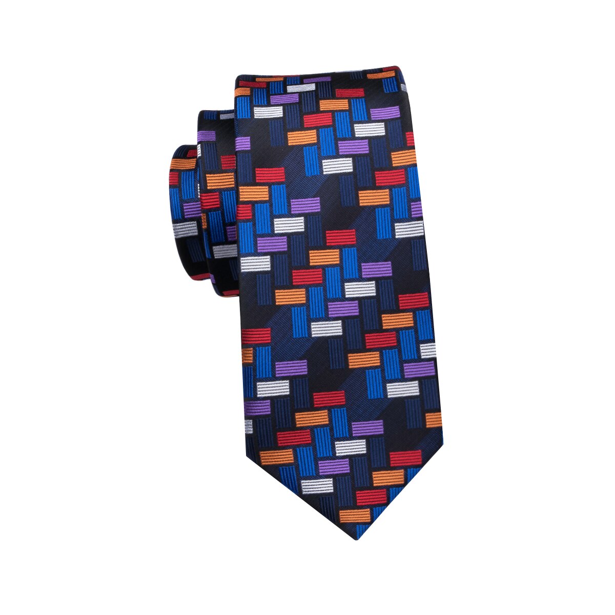 Hi-tie herrslips lyxig handgjord geometrisk slips sidenvävd slipsset för män affärsslips bröllopsslips fyrkantiga manschettknappar