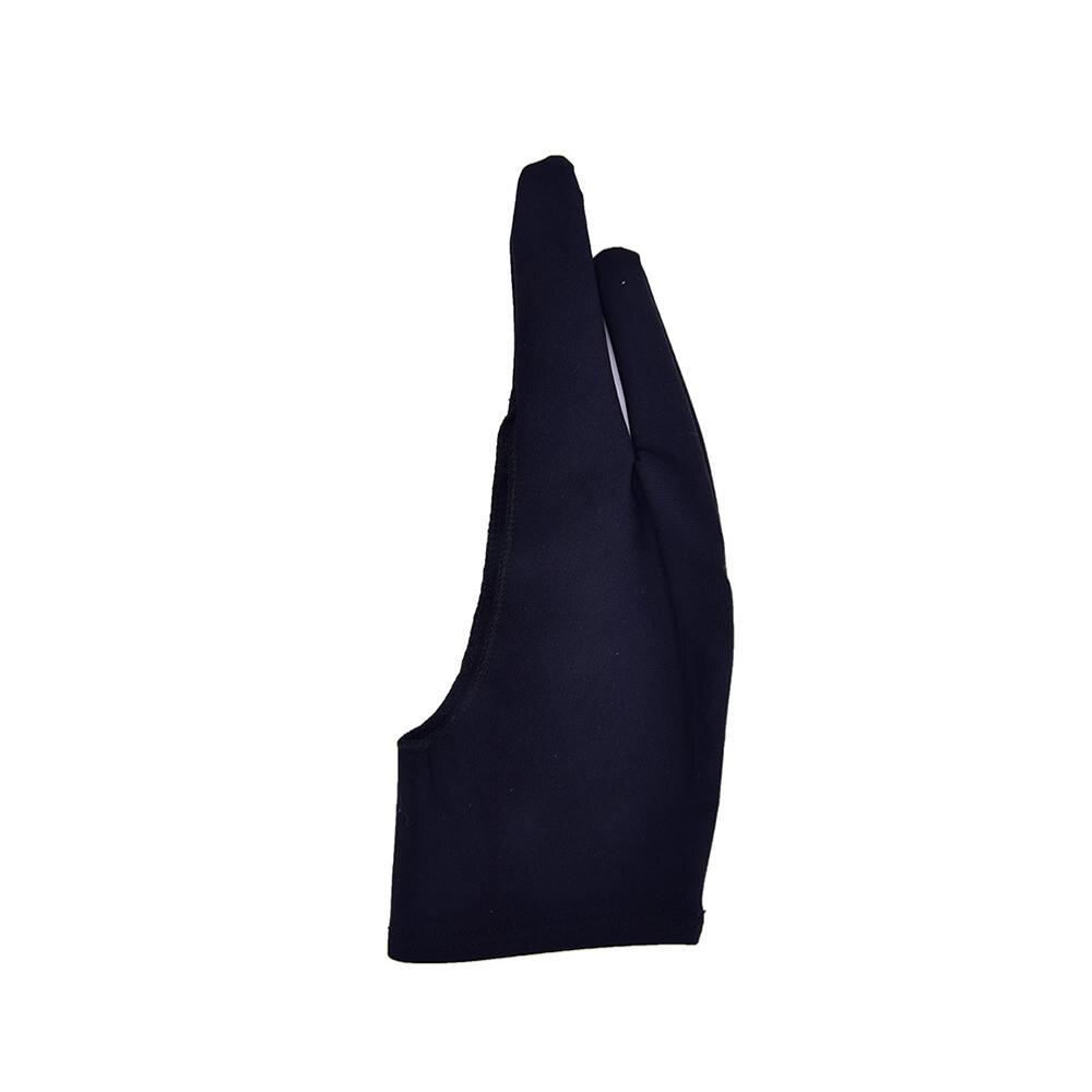 1pc to fingre antifouling handske til kunstnertegning &amp; pen grafisk tablet pude: Sort-s