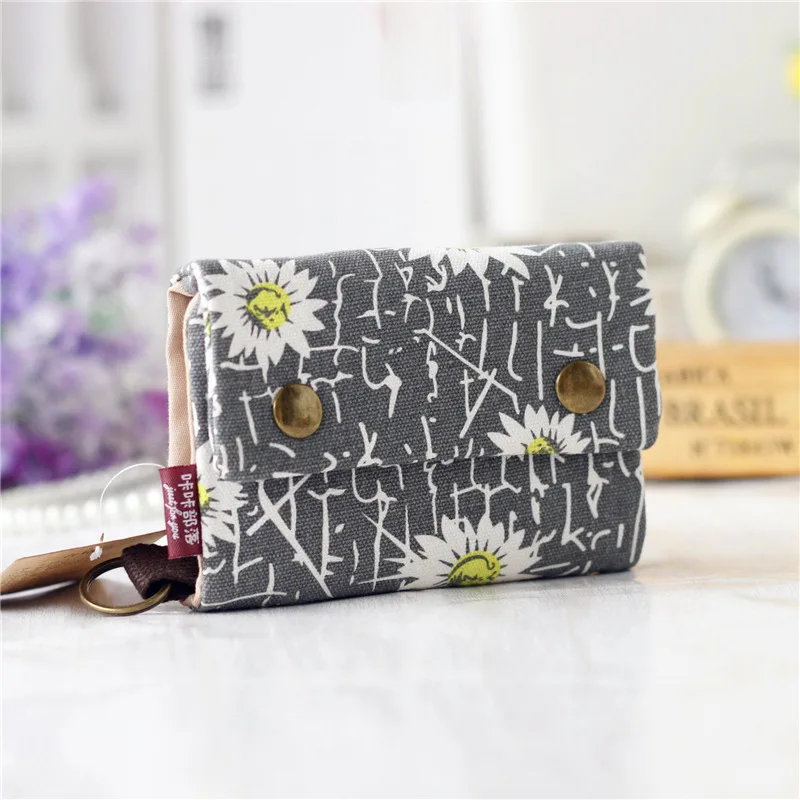 Style Canvas Wallet For Men Women Coin Purse Card Holder Foreign Trade Goods One Piece: Blue