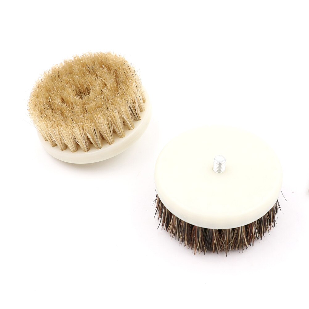 1pc plast trebormaskin kraftskrubb ren børste for skinnmøbler bilinteriør rengjøring kraftskrubb 60mm