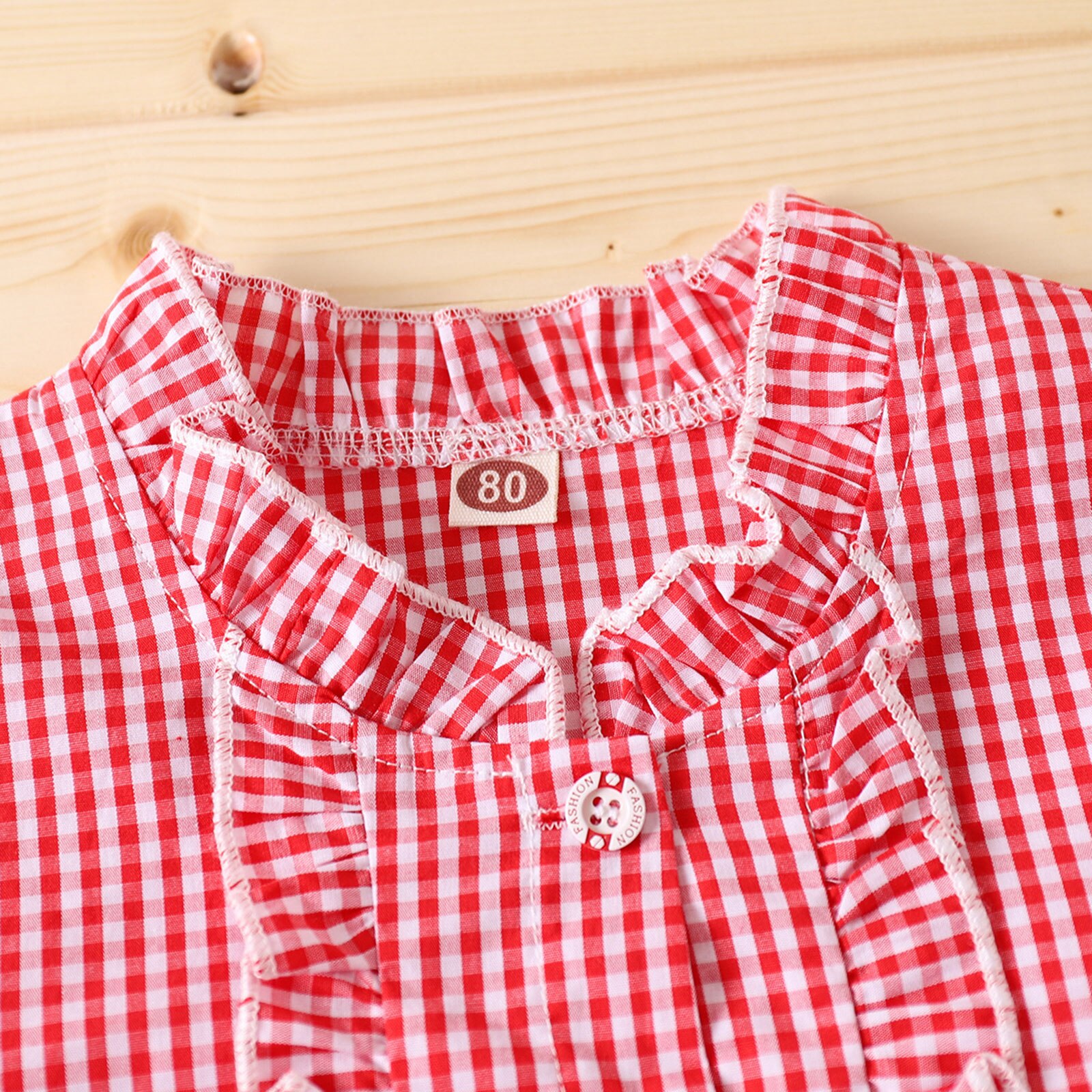 Baby Girls Blouse Autumn Cute Long Sleeves Red Check Pattern Baby Clothes O-Neck Bottoming Shirt Cotton Children Clothing