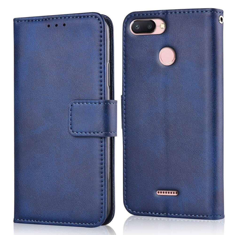 Leren flip portemonnee hoesje voor xiaomi redmi 6 redmi 6 5.45 '' hoesje voor xiaomi redmi 6a 6 a redmi 6a hoesje telefoonhoesje