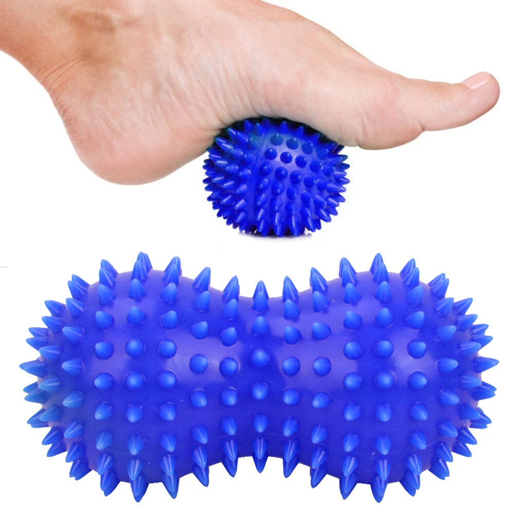 Peanut form massage fitness sport yoga bold lindre kroppen stress pvc resistent fod spiky muskel massager trigger point fod