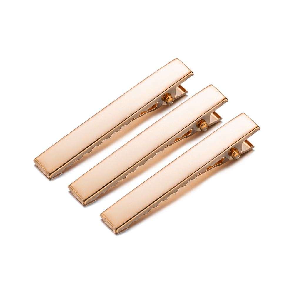 Kit de pinzas de cocodrilo planas de oro KC, 20/50 Uds., para bricolaje, horquilla con lazo de Metal, joyería artesanal, accesorios para hacer herramientas de cuidado de estilismo para mujeres: S / Gris