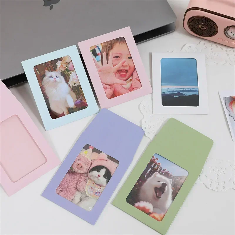 5/10pcs Paper Window Envelopes Transparent Card Holder DIY Photocards Frame Storage Packaging Bag Kawaii Pocket Envelope