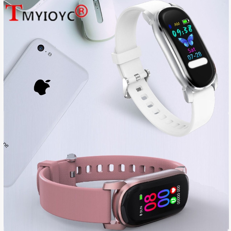 Tmyioyc YD8 Body Temperatuur Meting Smart Armband Hartslagmeter Smartband Oximeter Stap Polsband