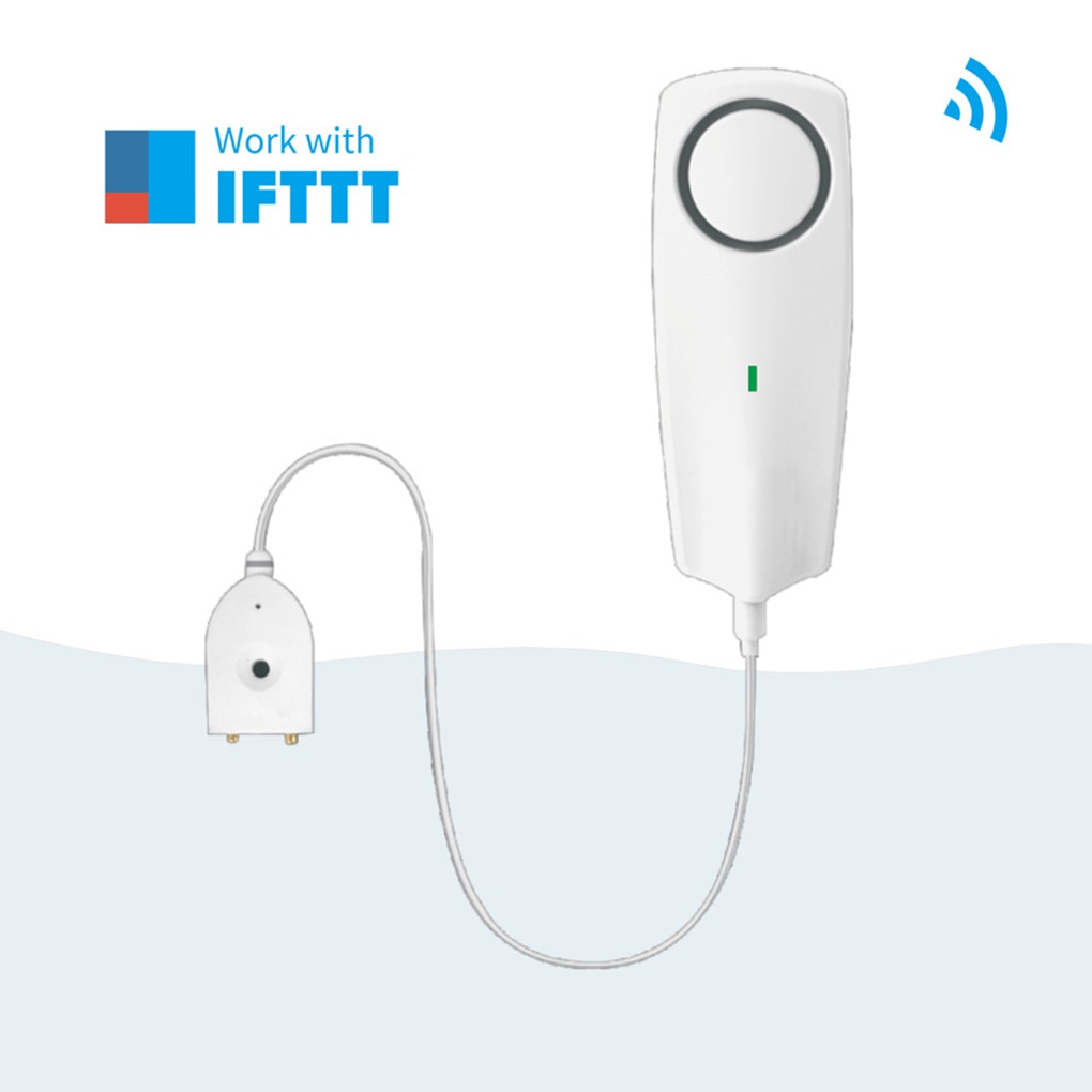 Smart Wifi Water Leak Sensor Water Immersion Alarm Wireless Immersion Detector Basement Level Alarm