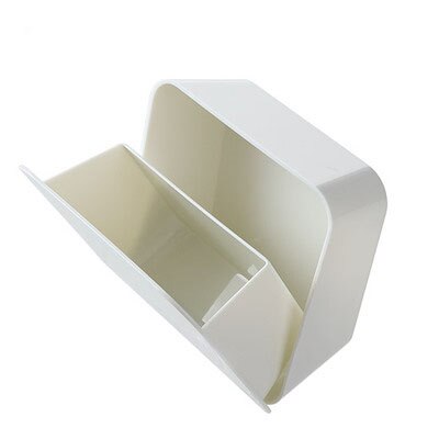 Wall Mounted Garbage Cans Bucket For Bathroom Toilet Glass Door Mounted on The Garbage Sticker Hanging Trash Can Small With Lid: White