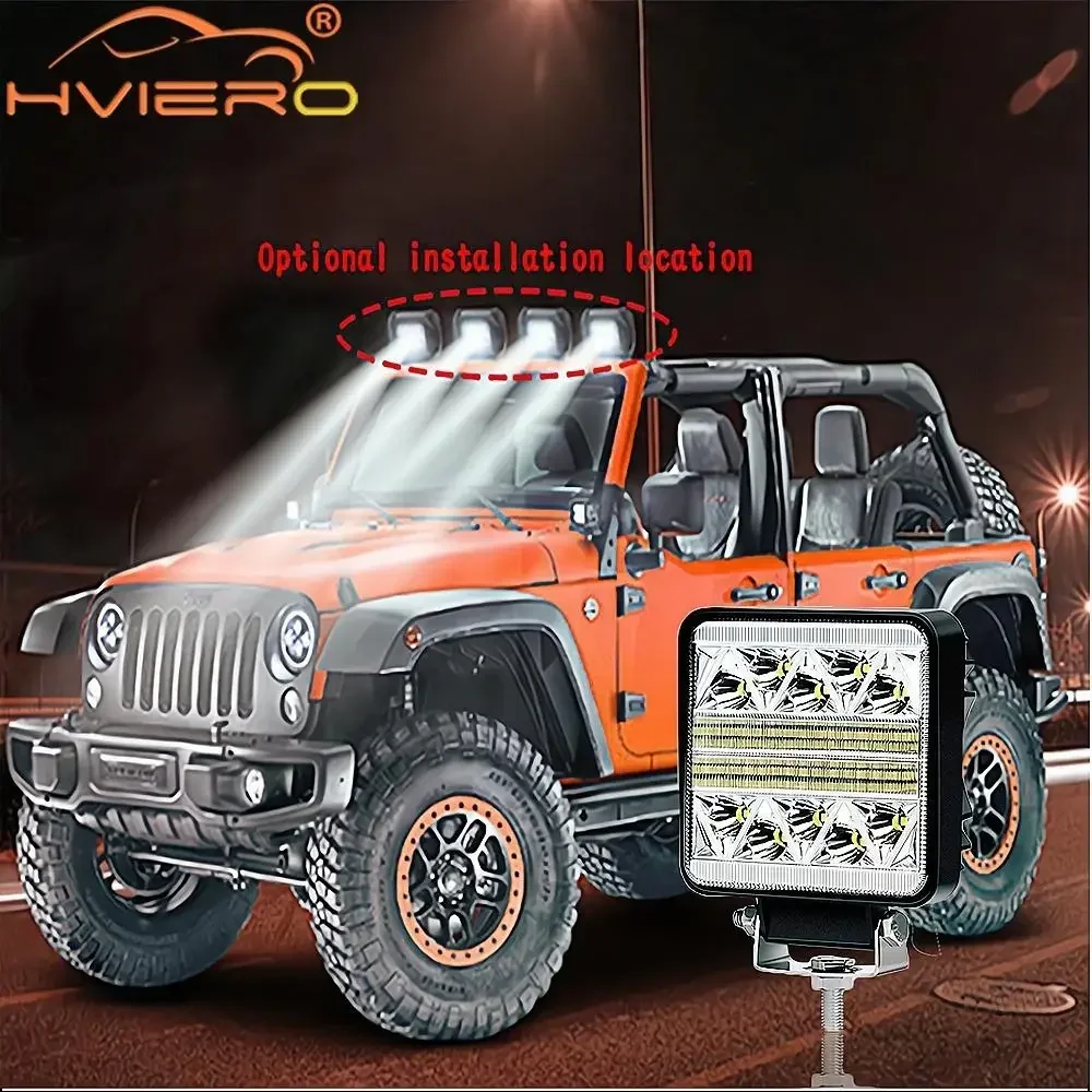 Auto LED Motor Grootlicht Mist Offroad Pickup ATV 4WD SUV Truck Lamping Werklamp Bar Exterieur Modificatie Universele IP67