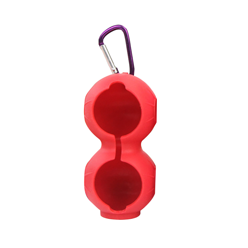 Silicone Golf Ball Cover Wear Resistant Protective Keyring Keychain Golf Accessories Supplies Lightweight Golf Ball Sleeve: red