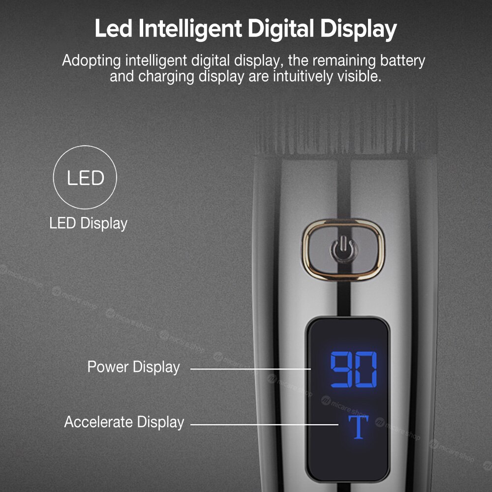 RIWA Electric Hair Clipper Machine Hair Trimmer For Men Washable Hair Cutter Clipper LED Screen USB Rechargeable