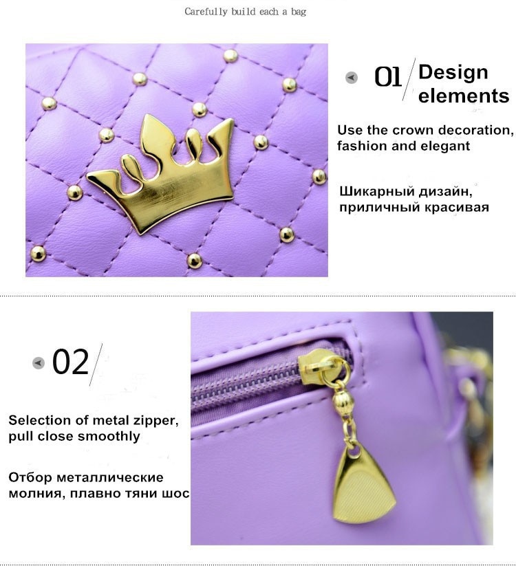 Rivet Chain Shoulder Bag handbags of Shoulder Bag Female Ladies Handbag PU Leather crossbody