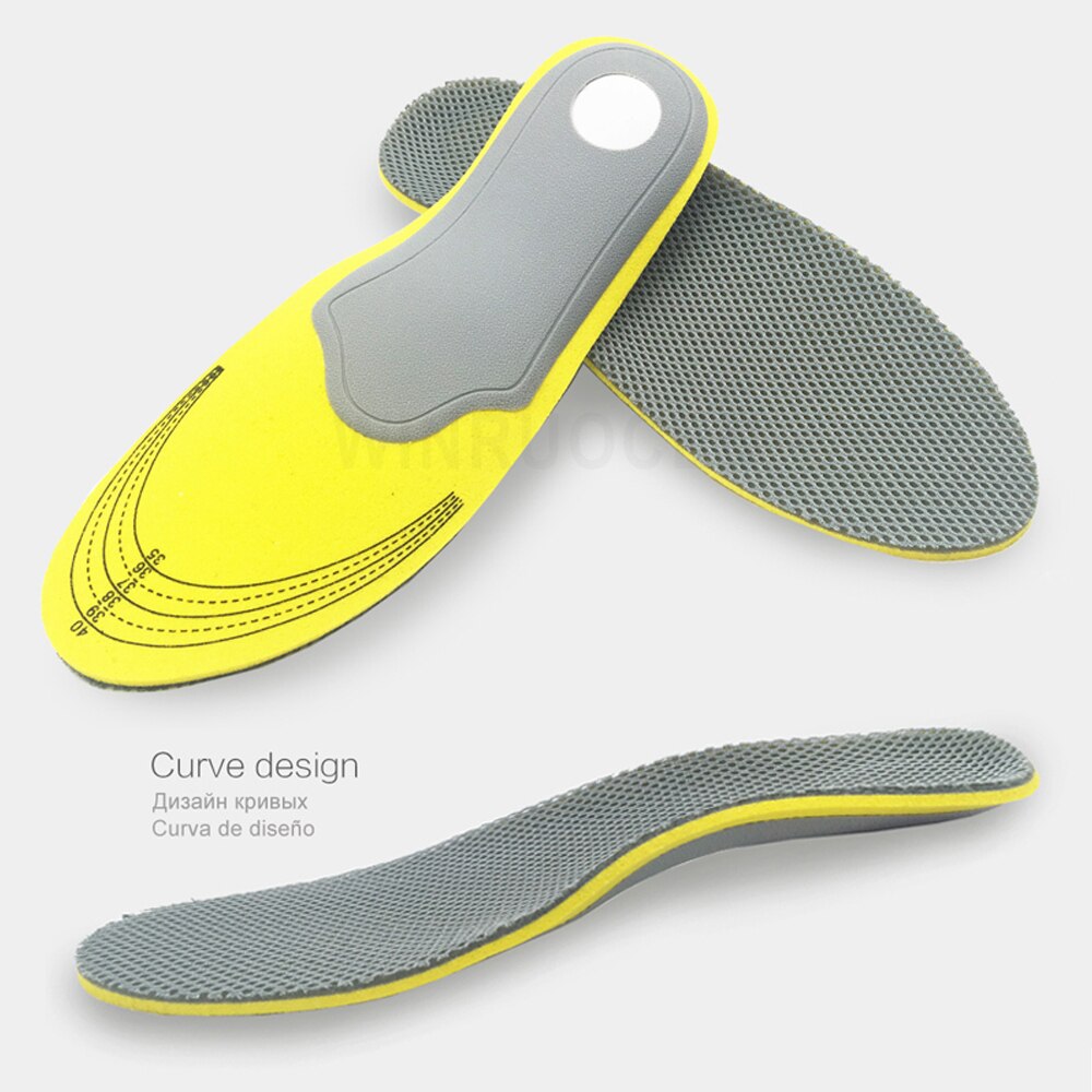 Komfortabel orthotics ortopedisk flat fot innleggssåler bue støtte for menn kvinne sko støtdemping sports innleggssåler pads