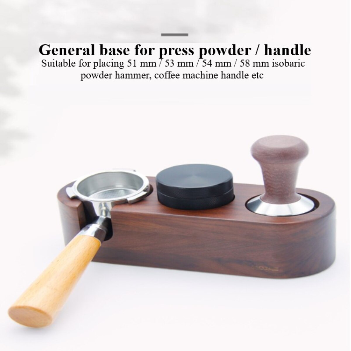 Walnut Wood Coffee Machine Handle Support Seat Espresso Tamper Mat Stand Coffee Maker Support Base Rack Coffee Accessories Tool