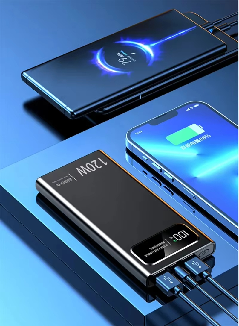 Xiaomi 120W Super Fast Charging 200000mAh Power Bank Ultralarge Capacity Digital Display Power Bank For iPhone External Battery