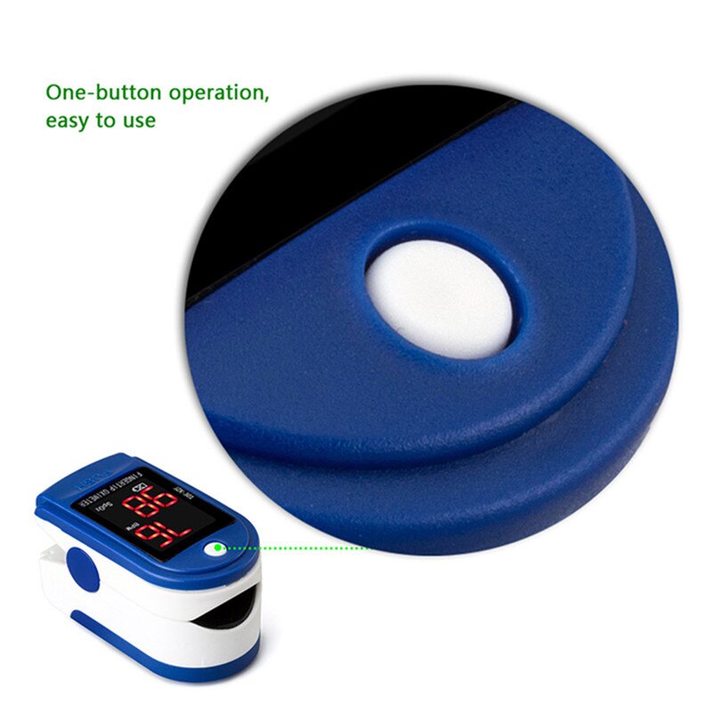 Pulse Oximeter Fingertip Blood Oxygen SpO2 Monitor Fitness Tracker Health Care Sports Exercise Monitoring Digital LED Display