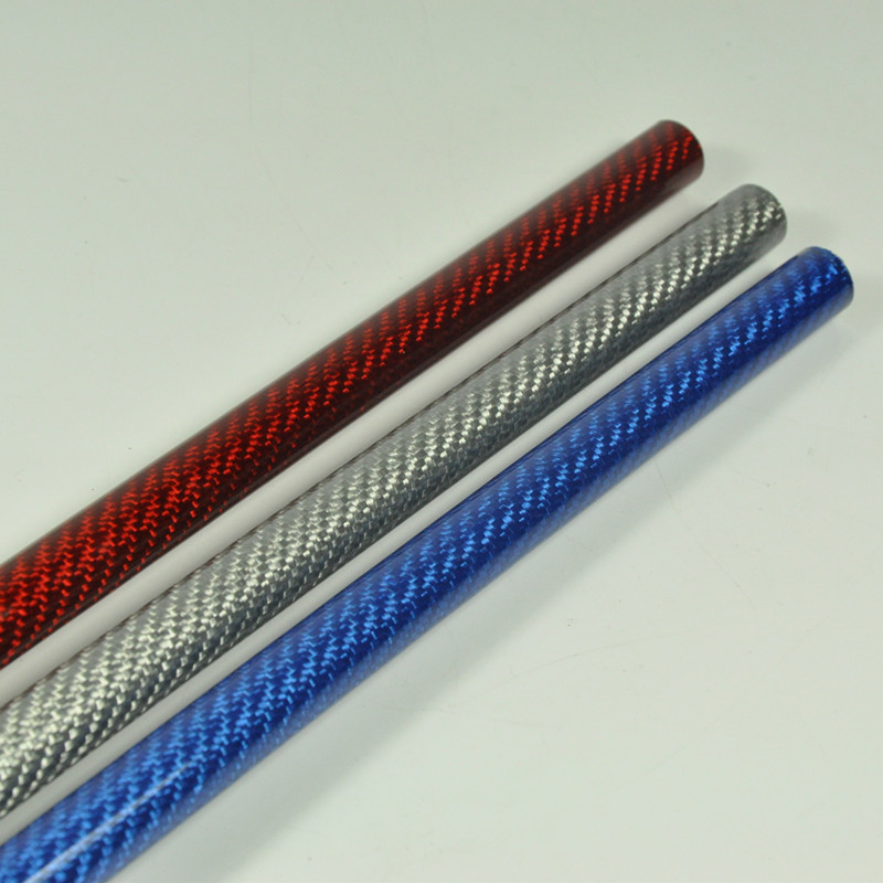 2pcs 3K Color Carbon Fiber Tube 500mm Length 10x8 mm 14x12mm 18x16mm 20x18mm 22x20mm 23mmx21mm 3 Colors To Pick