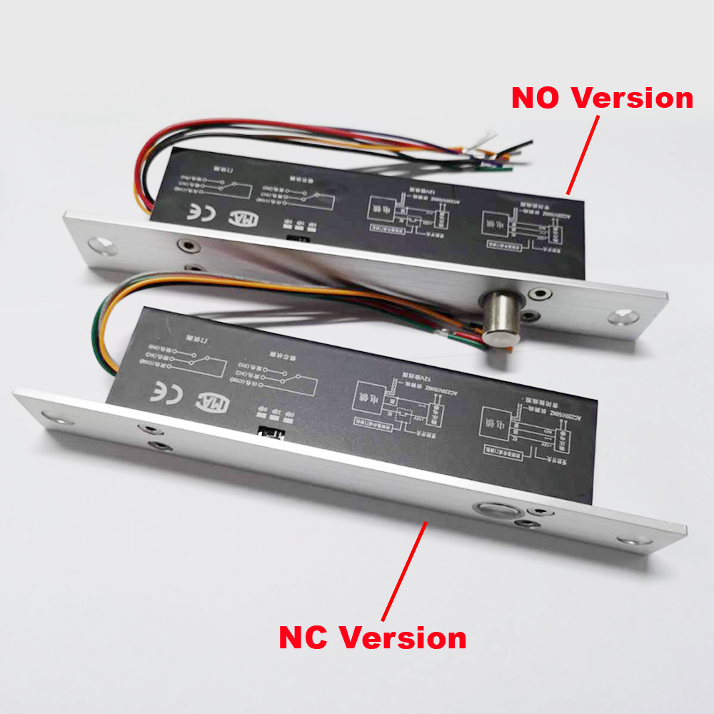 Elektrisch Slot Magnetische Output Met Vertraging Dc 12V Fail Veilig Fail Beveiligde Bout Insteekslot Deurslot Nc/geen Elektronische Deurslot