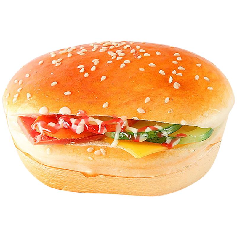 Hamburguesa Artificial comida realista pan modelo fotografía Prop para el hogar Cocina Comida de imitación modelo Decoración Cocina